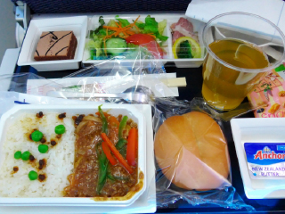 飛行機の機内食